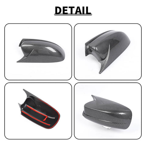For 2010+ Dodge Charger Side Door Rearview Mirror Cover Shell Trim