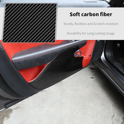 For 2015+ Dodge Challenger Inner Door Kick Panel Trim Decor Sticker Cover