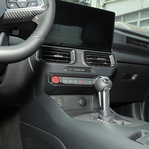 For 2024+ Ford Mustang Interior Center Console Air Conditioning Control Panel Decal Trim Cover