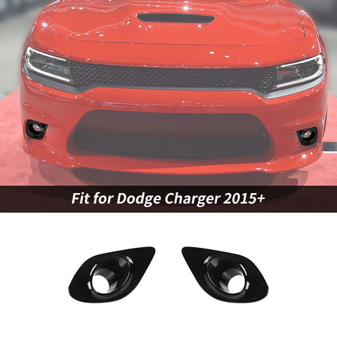 Front Fog Light Lamp Trim Ring Cover Decor For Dodge Charger 2015+ Accessories | CheroCar