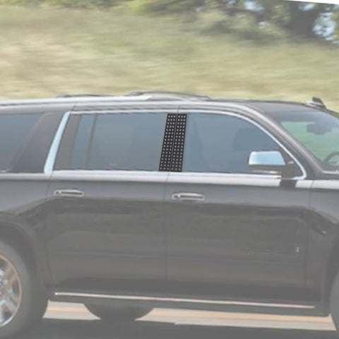 For 2015-2019 Chevy Suburban/Tahoe/GMC Yukon Window Pillar Posts Cover Trim US Flag