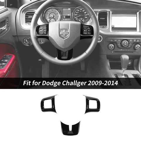 Steering Wheel Decor Cover Trim For Dodge Challenger & Charger & Durango & Dart 2009-2014 & Journey 2013+｜CheroCar