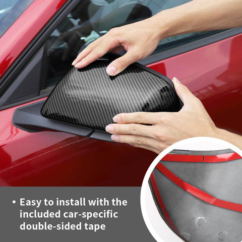 For 2015+ Ford Mustang Rearview Side Mirror Shell & Base Cover Trim Kit