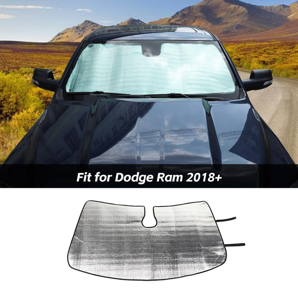 For 2018+ Dodge Ram Front Windshield Sunshade Block UV Protector Visor