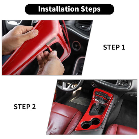 34 x Inner Full Set Decoration Cover Trim Kit For Dodge Challenger 2015+ Red Accessories | CheroCar