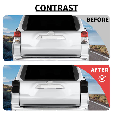 For 2010-2013 4Runner Smoked Black Tail Light Lamp Guard Cover Trim