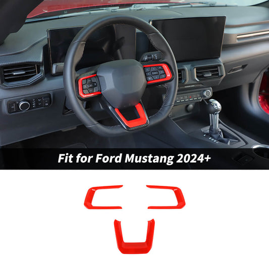 For 2024+ Ford Mustang 3 x Inner Steering Wheel Cover Trim