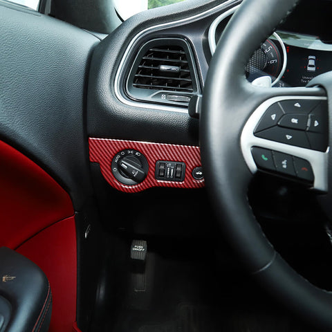 For 2015+ Dodge Challenger Interior Center Console Decor Cover Trim Kit