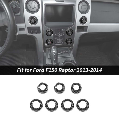 Center Console Switch Knob Cover Trim Ring For Ford F150 Raptor 2013-2014 Accessories | CheroCar