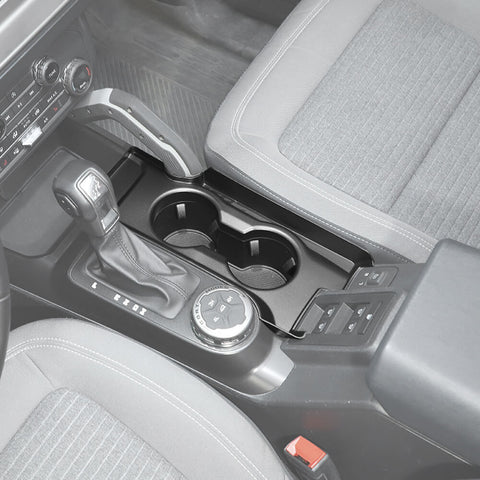 For 2021+ Ford Bronco Center Console Gear Shift Box Cup Holder Storage Trim