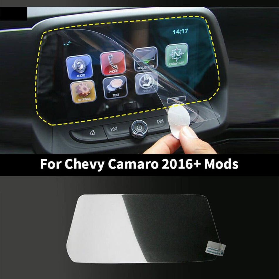 For 2016+ Chevy Camaro Interior Center Console GPS Navigation Screen Protective Film Cover