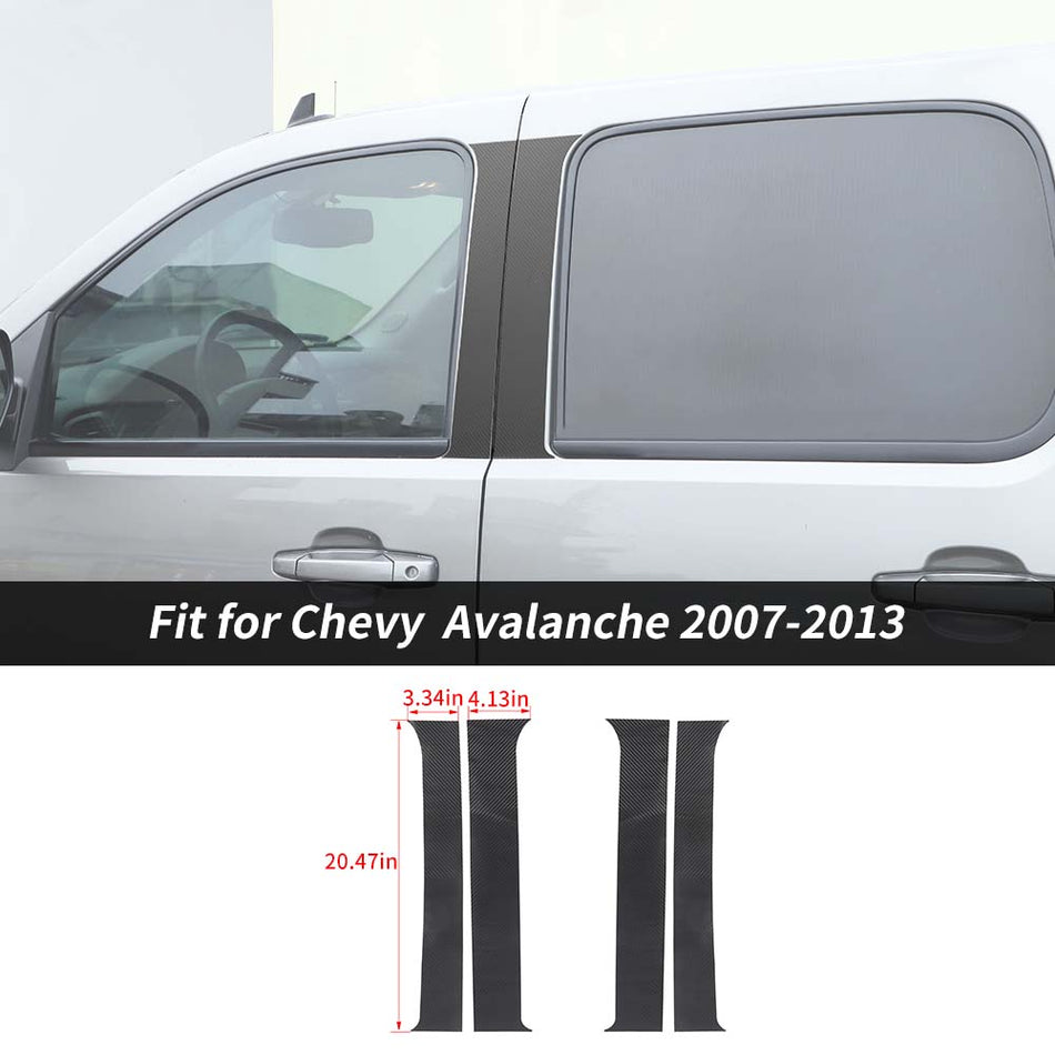 For 2007-2013 Chevy Silverado/ Avalanche/ GMC Sierra Window Center Pillar Post Cover Trim