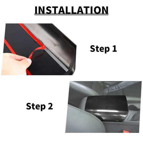 For 2010-2015 Chevrolet Camaro Carbon Fiber Armrest Box Panel Decor Cover Trim