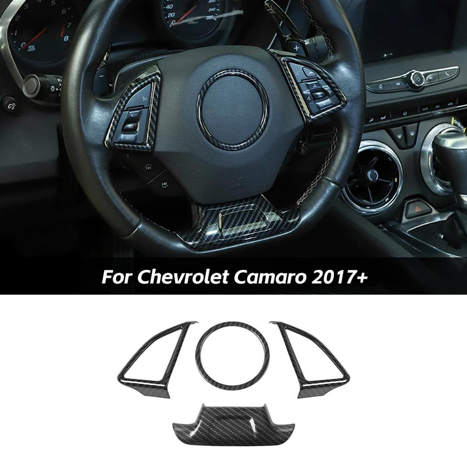 For 2017+ Chevrolet Camaro Steering Wheel Cover Decor Kit