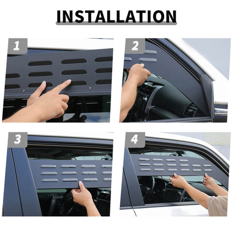 For 2010-2023 4Runner Front Window Louver Ventilation Air Vent Panel Cover