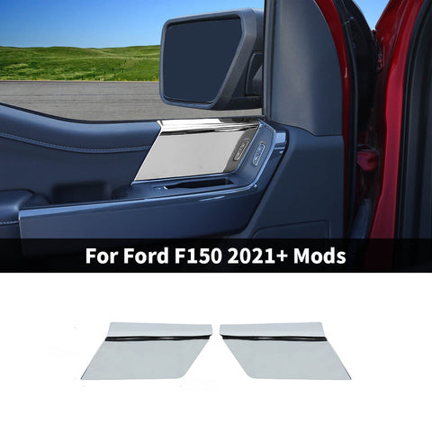 For 2021+ Ford F150 Interior Front Door Panel Handles Cover Trim (2 pcs)