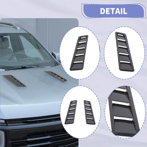 For Universal Car Exterior Hood Vent Louver Scoop Cover Air Flow Intake Cooling Panel Trim