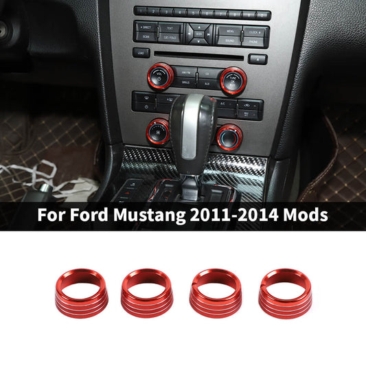 For 2011-2014 Ford Mustang Air Conditioning Switch Knob Ring Trim Bezel