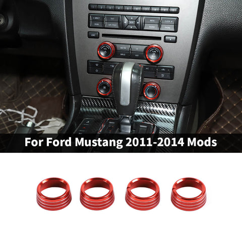 For 2011-2014 Ford Mustang Air Conditioning Switch Knob Ring Trim Bezel