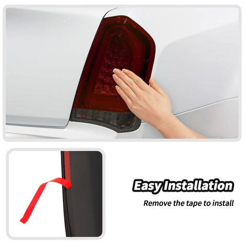 For 2015+ Chrysler 300C Smoked Black Tail Light /Brake High Light Lamp Cover Trim