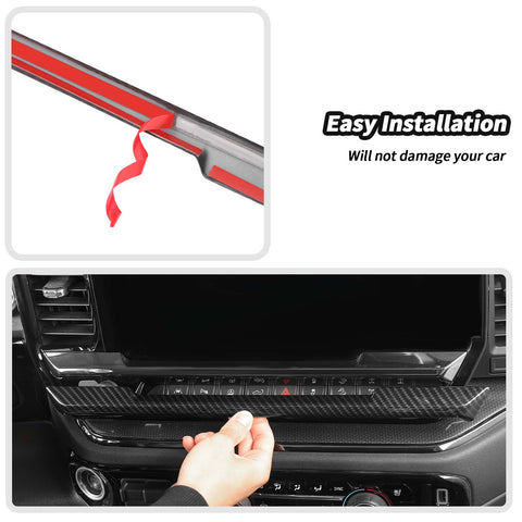 For 2022+ Chevy Silverado Interior Center Console Dash Panel Trim Overlay