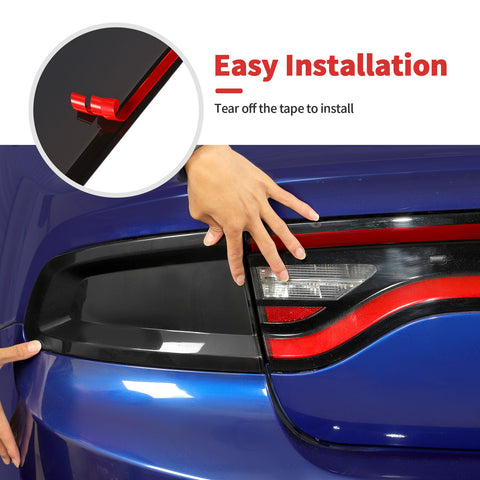 For 2015+ Dodge Charger Smoked Black Headlight Taillight Wheel Eyebrow Cover Trim