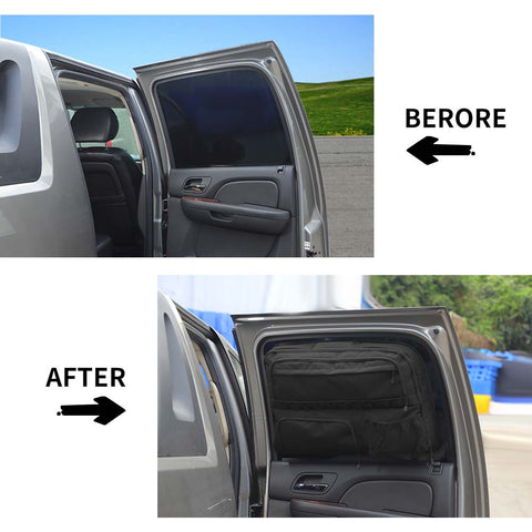 Rear Window Storage Bag Kit For Chevy Avalanche 2007-2013/Dodge Ram 2010-2017 Black Accessories | CheroCar