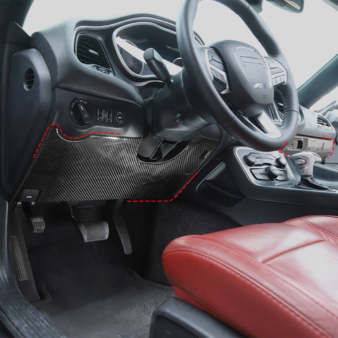 For 2015+ Dodge Challenger Central Control Anti-kick Panel Trim Cover Decor Sticker