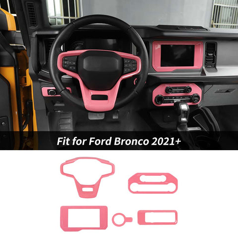 For 2021+ Ford Bronco 5 x Full Interior Panel Cover Trim Kits