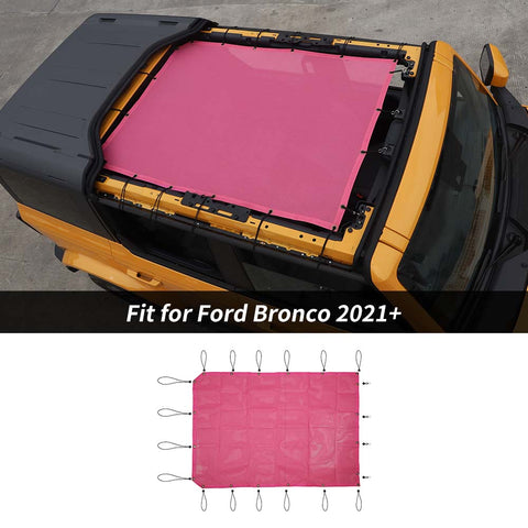 For 2021+ Ford Bronco PVC Roof Mesh Insulation Net Cover