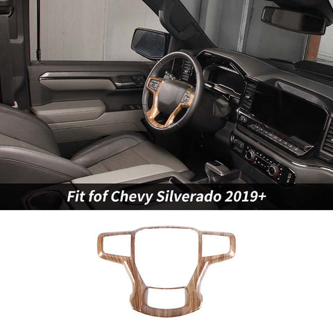 Steering Wheel Cover Trim Frame For Chevy Silverado 1500 2019+ & Suburban 2020+ & Tahoe 2021+｜CheroCar