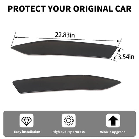 For 2024+ Ford Mustang Smoked Black Front Headlight Lamp Cover Trim Accessories