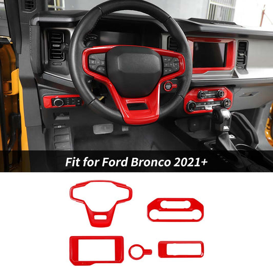 For 2021+ Ford Bronco 5 x Full Interior Panel Cover Trim Kits