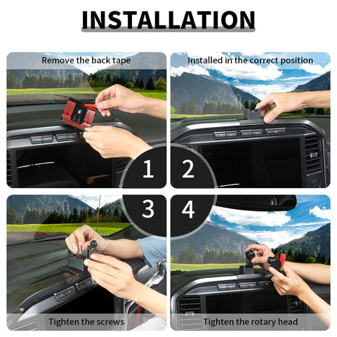 For 2021+ Ford F150 Center Console Dashboard Phone Holder Bracket