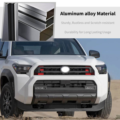 For 2024+ 4Runner Front Grill Mesh Decoration Sticker Cover Trim