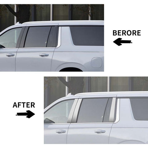 Window Center Pillar Post Cover Trim For Chevy Suburban 2020+ Accessories | CheroCar