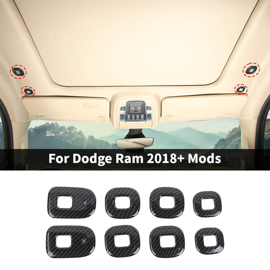For 2018+ Dodge RAM Car Roof Horn Ring/Reading Light Trim Cover