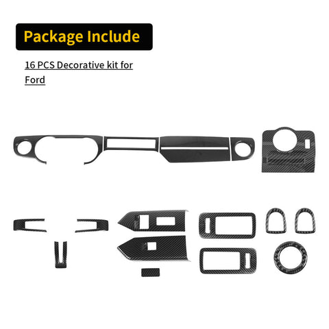 For 2010-2013 Ford Mustang Interior Center Console Trim Cover Kit