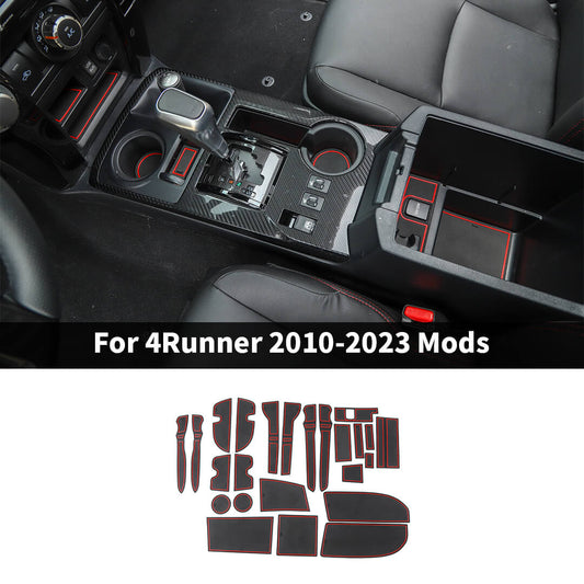 For 2010-2023 4Runner Interior Door Mat Gate Slot Pad Cup Mat Hold Cover