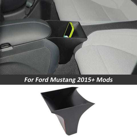 For 2015+ Ford Mustang Rear Seat Storage Tray Box Container Organizer Bin