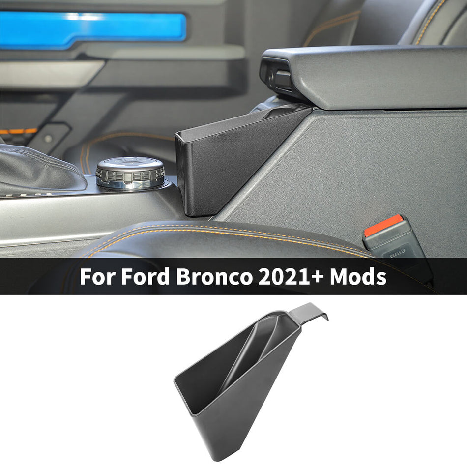 For 2021+ Ford Bronco Interior Front Center Armrest Box External Storage Box