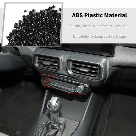 For 2024+ Ford Mustang Interior Center Console Air Conditioning Control Panel Decal Trim Cover