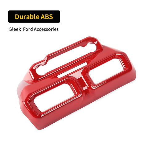 For Ford Mustang 2024-2025 Red Mustang Center Console Air Vent Outlet Frame Cover