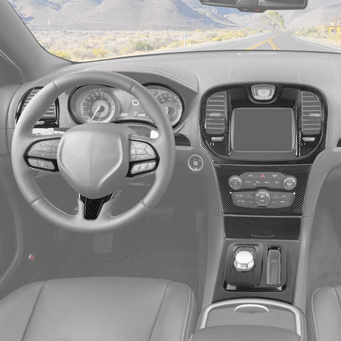 For 2015+ Chrysle 300C Interior Center Console Full Decor Cover Trim Kit