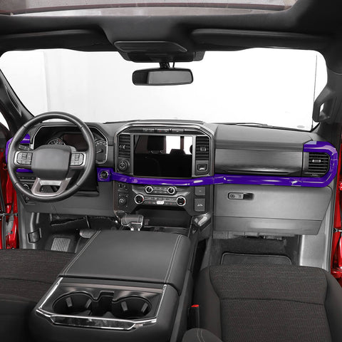 For 2021+ Ford F150 31 x Inner Center Console & Car Door Cover Trim Kit 4 Door Purple