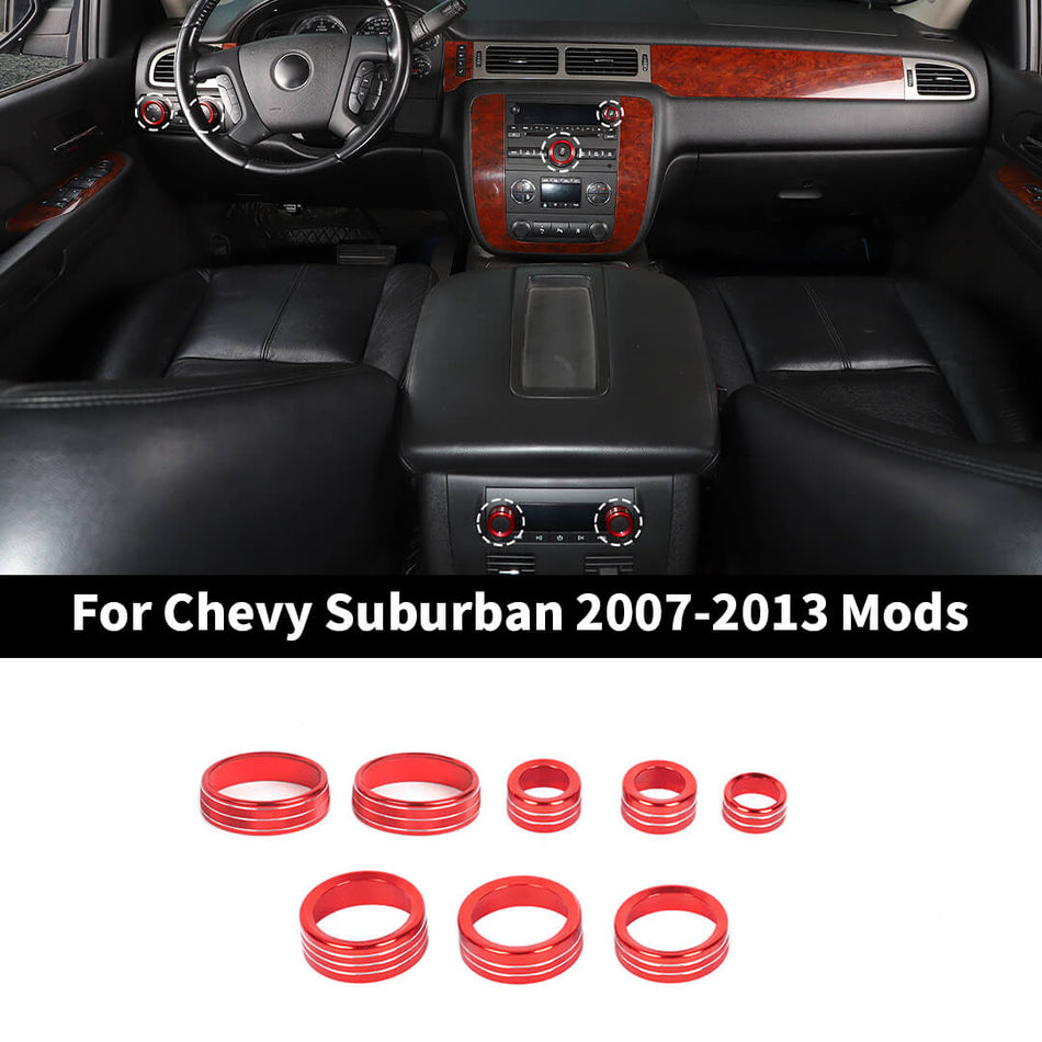 For 2007-2013 Chevy Silverado/Suburban/Tahoe/Avalanche/GMC-YUKON Interior Center Console Switch Knob Trim Ring