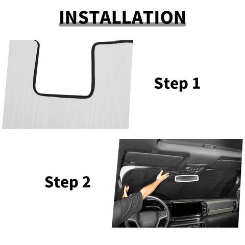 For 2014-2019 Chevy Suburban/Tahoe/GMC YUKON Front Window Sunshade Sun Visor Heat UV Protect Cover