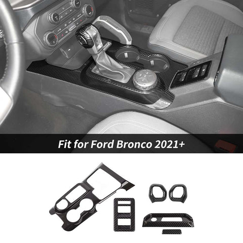 For 2021+ Ford Bronco 4-Door Interior Gear Shifter Panel Cover Trim Kit