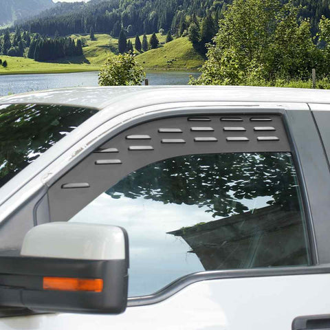 For 2009-2014 F150 black Rear Window Louver Vent Trim