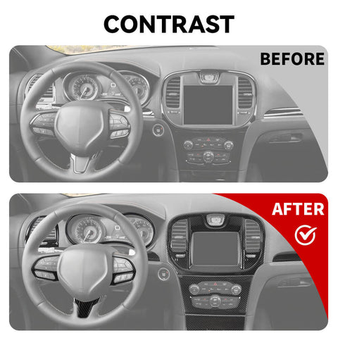 For 2015+ Chrysle 300C Interior Center Console Full Decor Cover Trim Kit